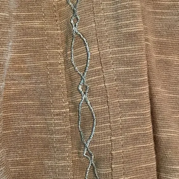 Free People Hand Me Down Moss Embroidered Collar Top M/L - Picture 9 of 13